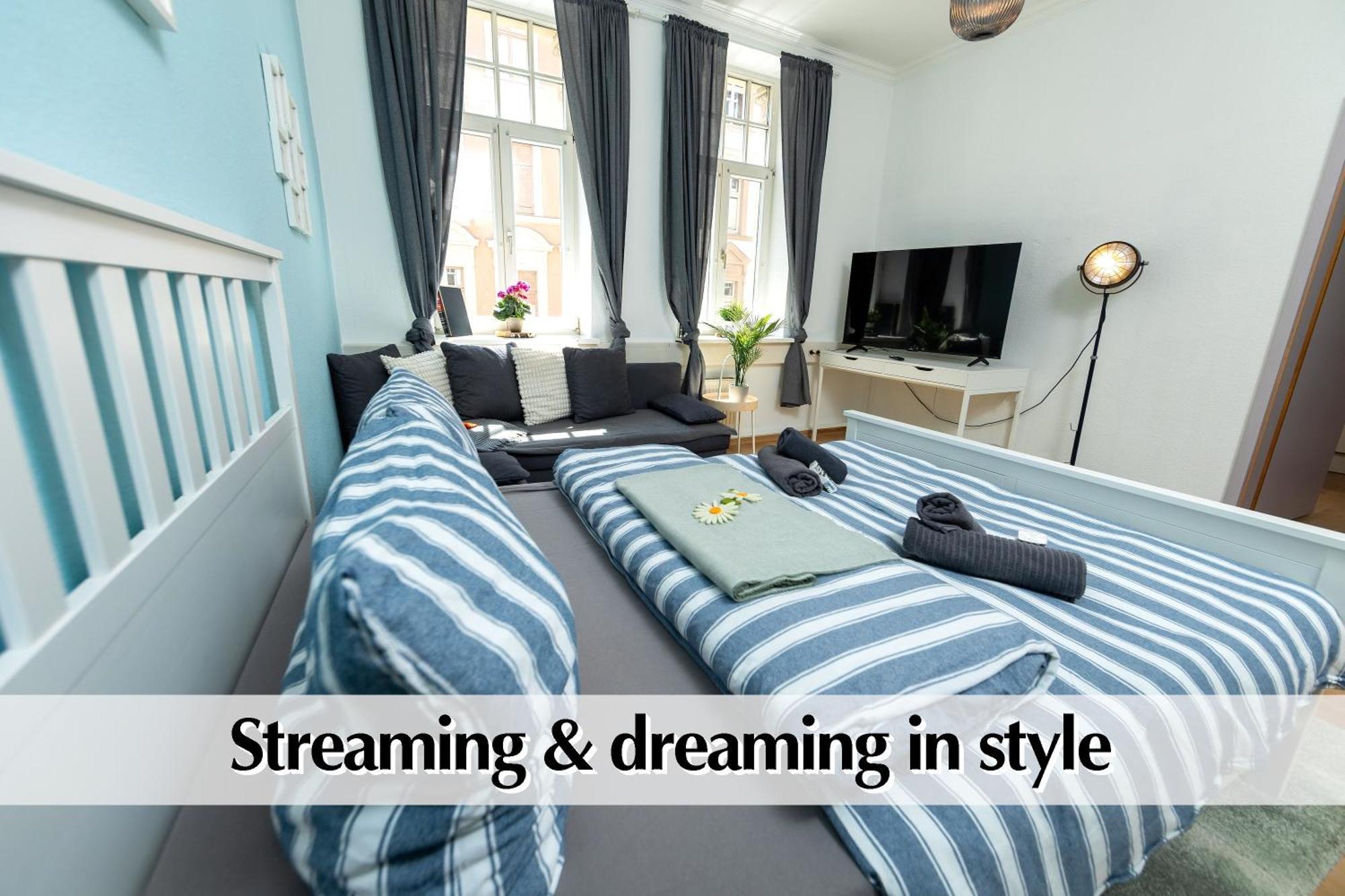 12 Fewos Im Jugendstilhaus Mit Aufzug, Terrasse, Kingsize-Bett, Smart-Tv, Etc Erfurt Pokój zdjęcie