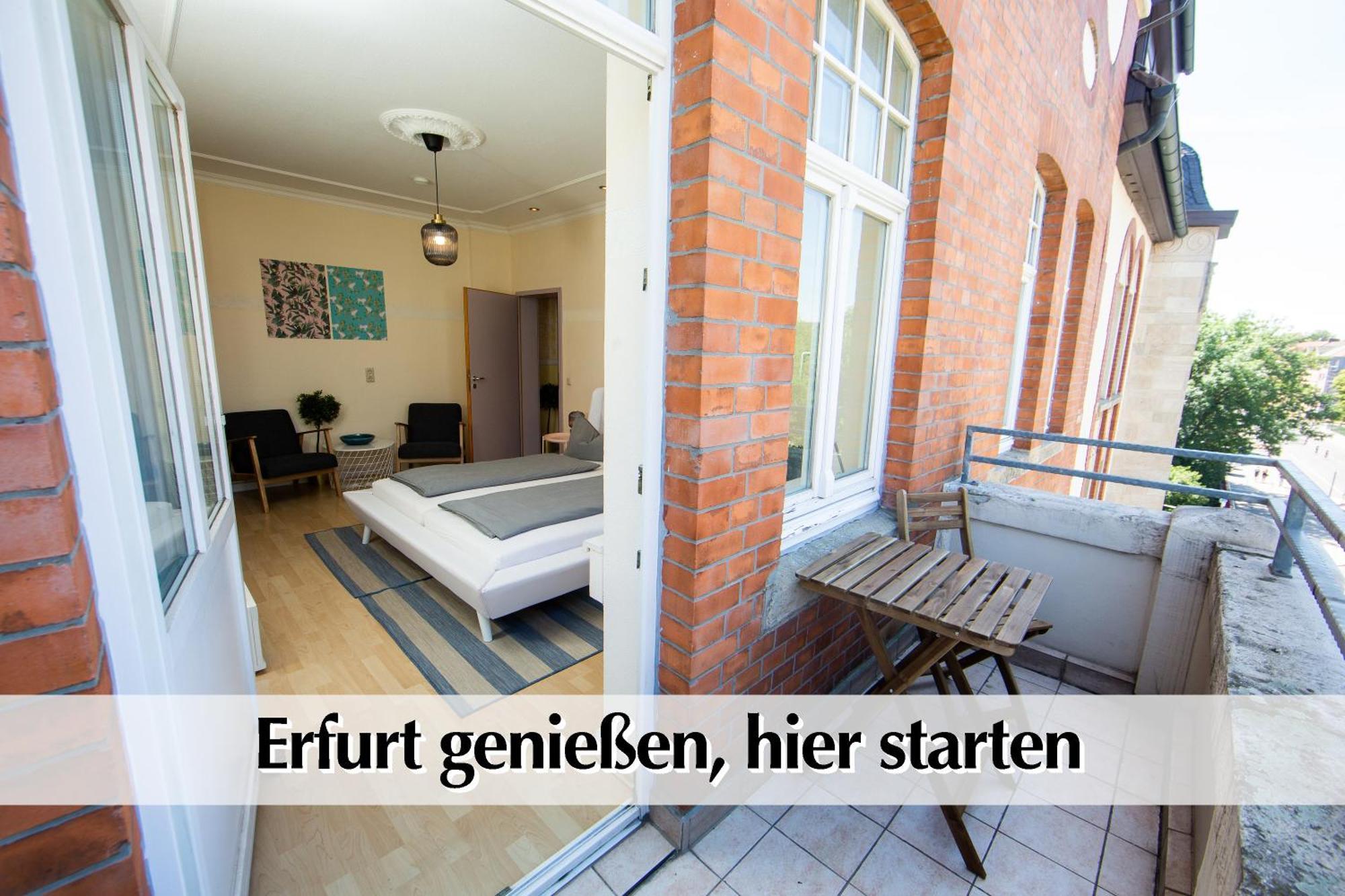 12 Fewos Im Jugendstilhaus Mit Aufzug, Terrasse, Kingsize-Bett, Smart-Tv, Etc Erfurt Pokój zdjęcie