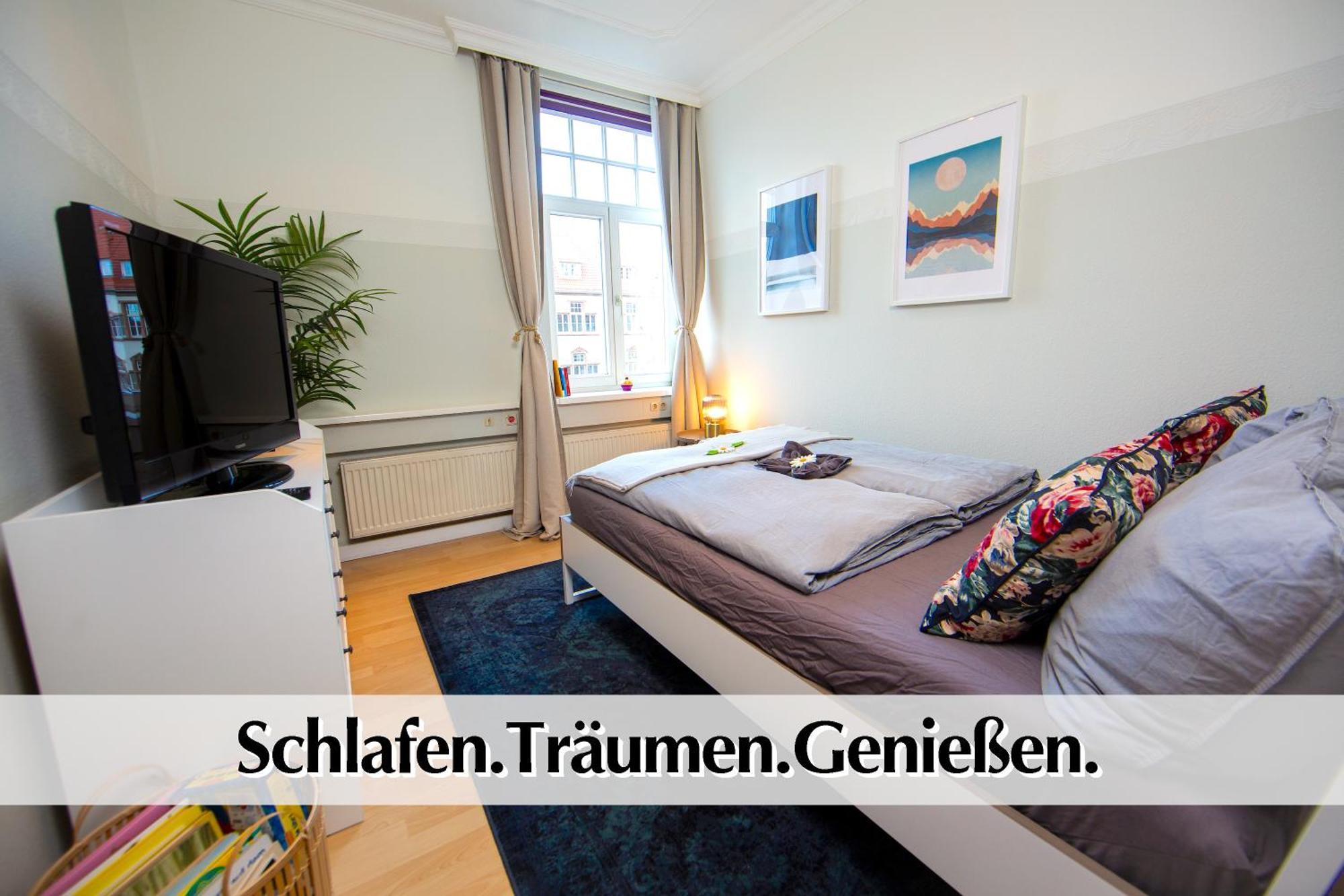 12 Fewos Im Jugendstilhaus Mit Aufzug, Terrasse, Kingsize-Bett, Smart-Tv, Etc Erfurt Pokój zdjęcie